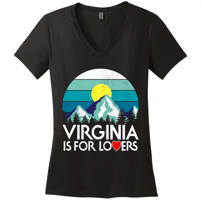 Vintage Virginia Is For The Lovers Women's V-Neck T-Shirt