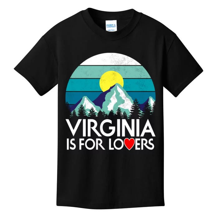 Vintage Virginia Is For The Lovers Kids T-Shirt