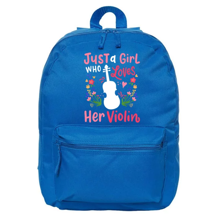 Violin Violinist Just A Girl Who Loves Her Violin Cool Gift 16 in Basic Backpack