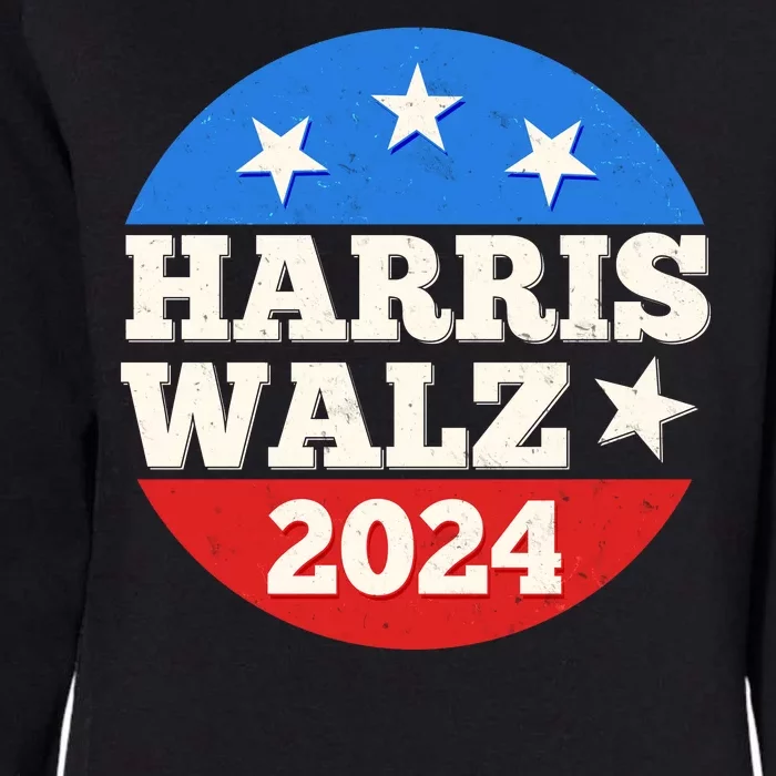 Vintage Vote Kamala Harris Tim Walz 2024 Election Emblem Womens California Wash Sweatshirt