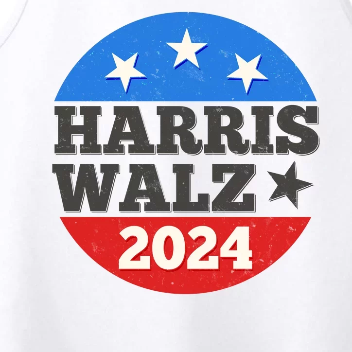 Vintage Vote Kamala Harris Tim Walz 2024 Election Emblem Performance Tank