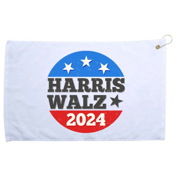 Vintage Vote Kamala Harris Tim Walz 2024 Election Emblem Grommeted Golf Towel