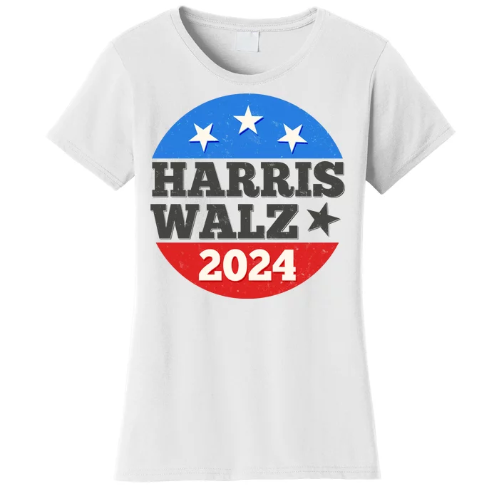 Vintage Vote Kamala Harris Tim Walz 2024 Election Emblem Women's T-Shirt