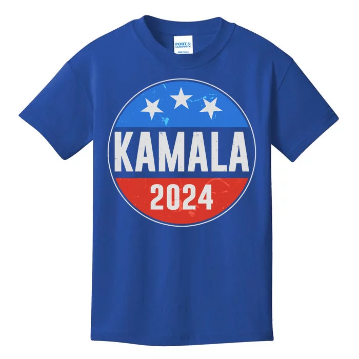 Vintage Vote Kamala 2024 Election Emblem Kids T-Shirt