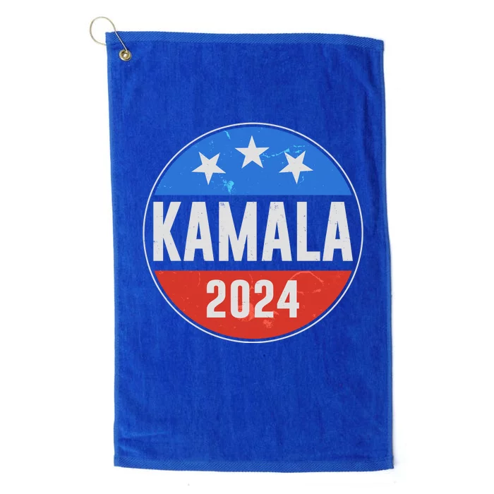 Vintage Vote Kamala 2024 Election Emblem Platinum Collection Golf Towel