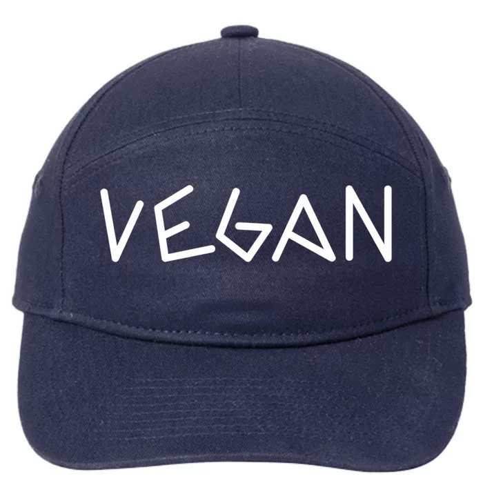 Vegan Veggie Lover Vegetarian Plant Powered Veganism No Meat Gift 7-Panel Snapback Hat