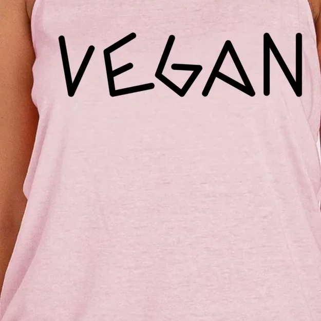 Vegan Veggie Lover Vegetarian Plant Powered Veganism No Meat Gift Women's Knotted Racerback Tank