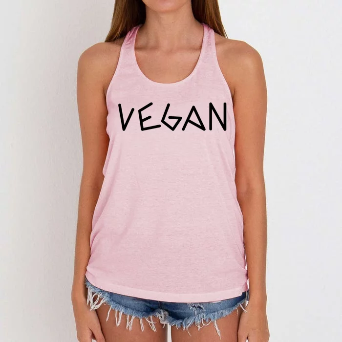 Vegan Veggie Lover Vegetarian Plant Powered Veganism No Meat Gift Women's Knotted Racerback Tank