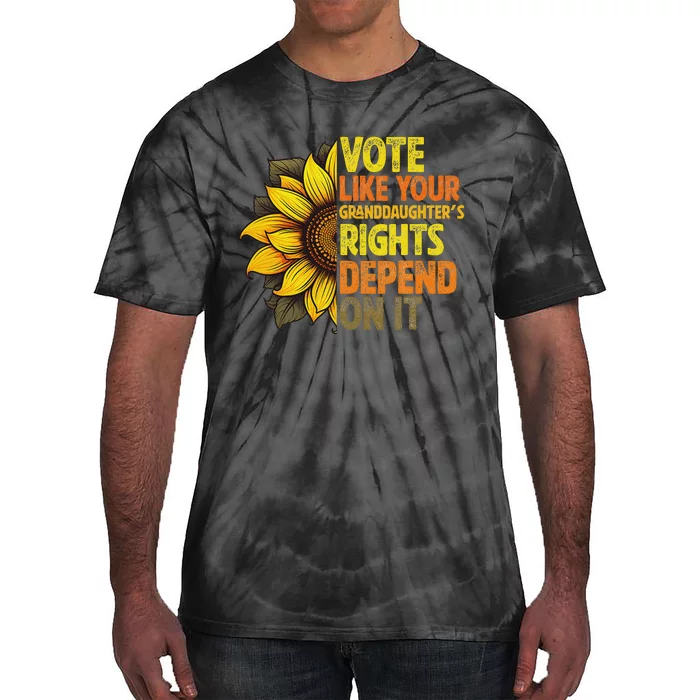 Vintage Vote Like Your Granddaughters Rights Depend On It Tie-Dye T-Shirt