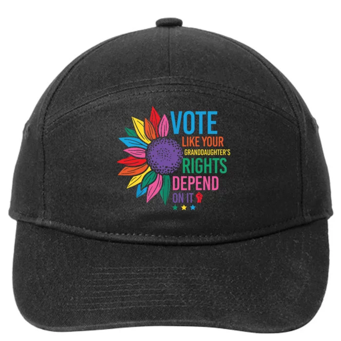 Vintage Vote Like Your Granddaughters Rights Depend On It 7-Panel Snapback Hat