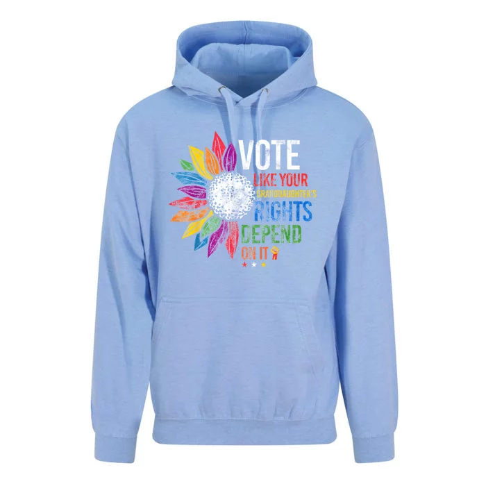 Vintage Vote Like Your Granddaughters Rights Depend On It Unisex Surf Hoodie