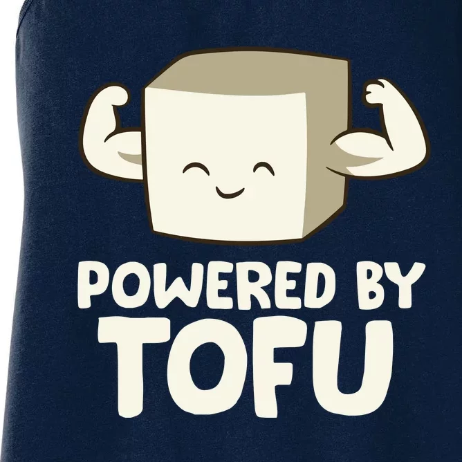 Vegan Vegetarian Love Tofu Powered By Tofu Women's Racerback Tank