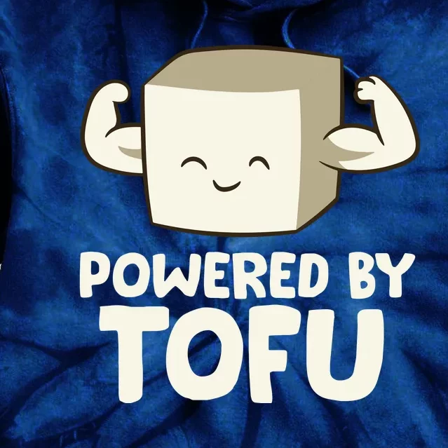 Vegan Vegetarian Love Tofu Powered By Tofu Tie Dye Hoodie