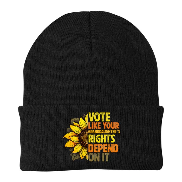 Vintage Vote Like Your Granddaughters Rights Depend On It Knit Cap Winter Beanie