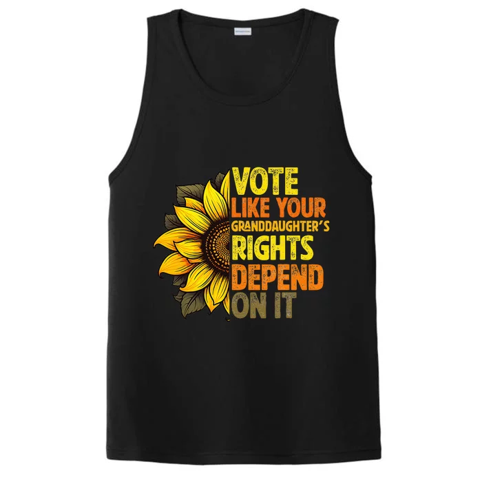 Vintage Vote Like Your Granddaughters Rights Depend On It Performance Tank