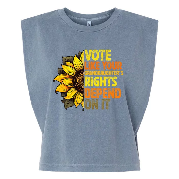 Vintage Vote Like Your Granddaughters Rights Depend On It Garment-Dyed Women's Muscle Tee