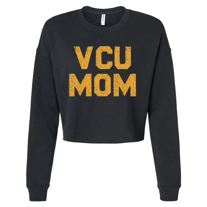 Vintage Vcu Mom Cropped Pullover Crew