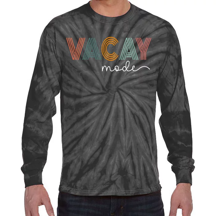 Vintage Vacay Mode For Camping Family Vacations In 2023 Tie-Dye Long Sleeve Shirt