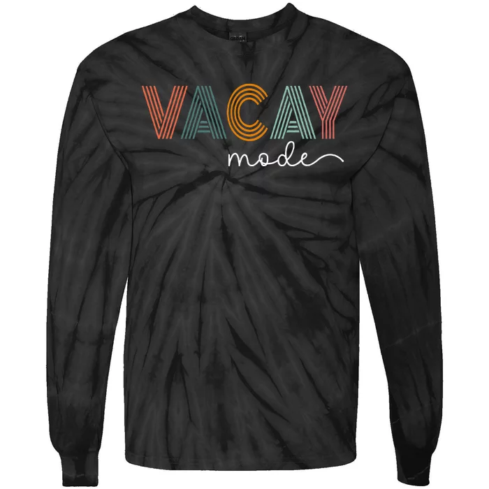 Vintage Vacay Mode For Camping Family Vacations In 2023 Tie-Dye Long Sleeve Shirt