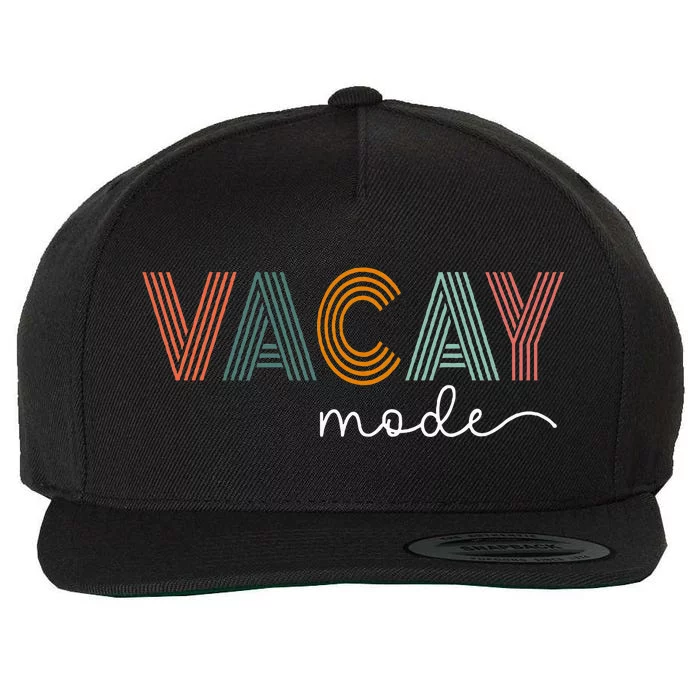 Vintage Vacay Mode For Camping Family Vacations In 2023 Wool Snapback Cap