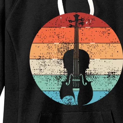 Violin Violinist Musical Instrument Retro Women's Fleece Hoodie