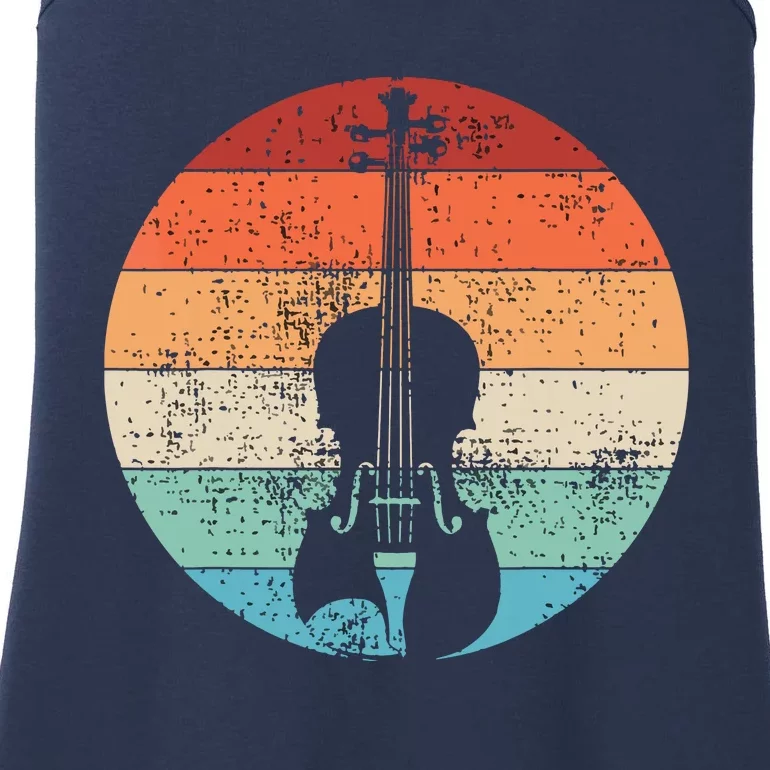 Violin Violinist Musical Instrument Retro Ladies Essential Tank