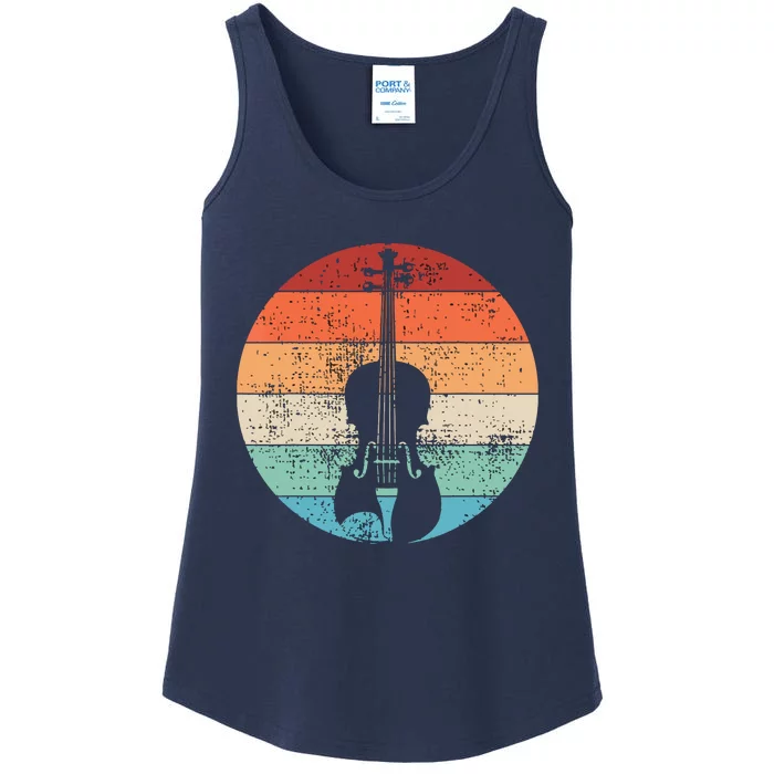 Violin Violinist Musical Instrument Retro Ladies Essential Tank