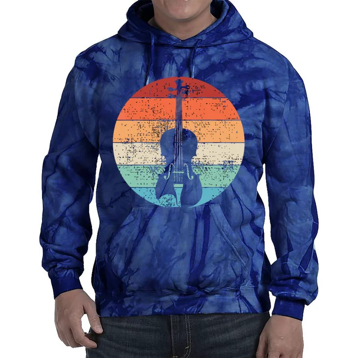 Violin Violinist Musical Instrument Retro Tie Dye Hoodie