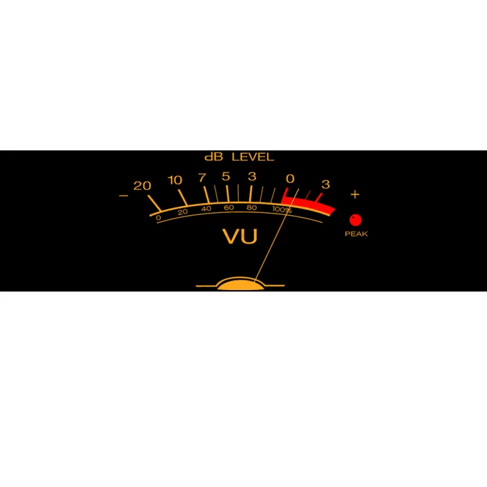 Volume Vu Meter Audio Engineer Recording Studio Gear Head Musician Guitar Bumper Sticker