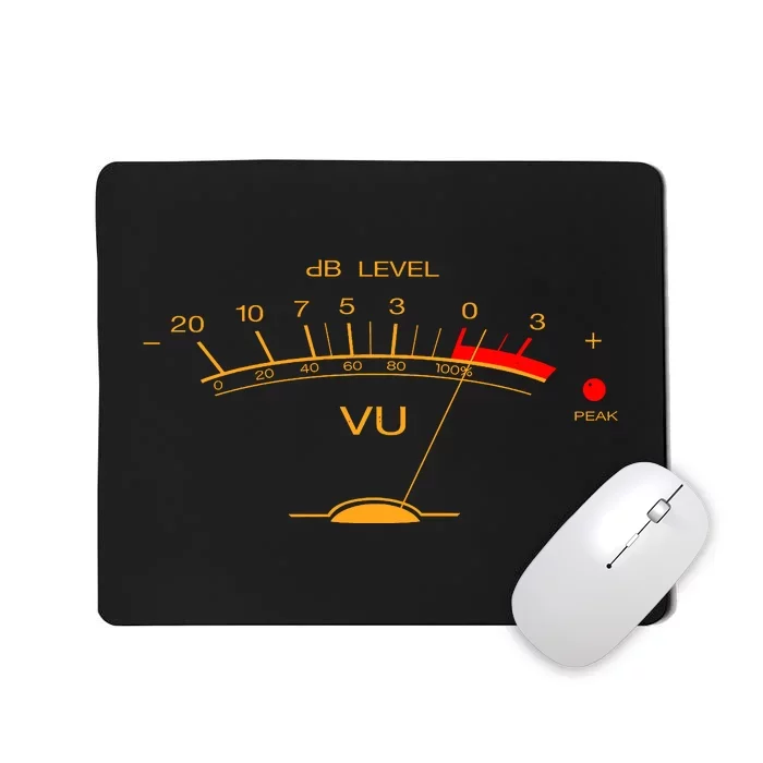 Volume Vu Meter Audio Engineer Recording Studio Gear Head Musician Guitar Mousepad