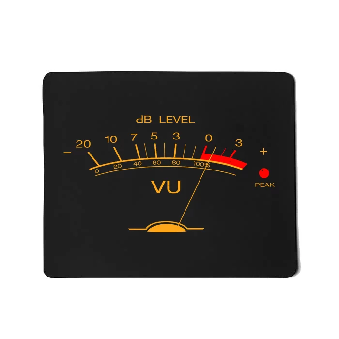 Volume Vu Meter Audio Engineer Recording Studio Gear Head Musician Guitar Mousepad