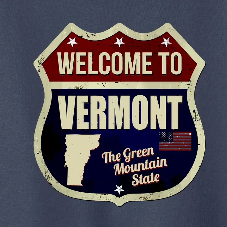 Vermont Vintage Metal Road Sign Logo Toddler T-Shirt