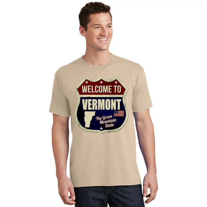 Vermont Vintage Metal Road Sign Logo T-Shirt