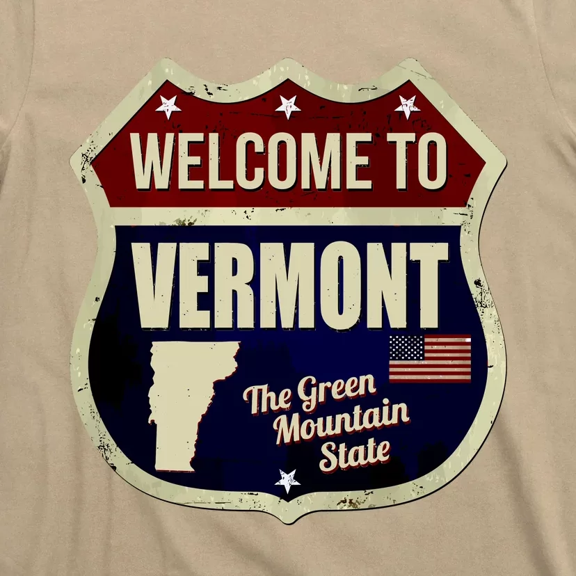 Vermont Vintage Metal Road Sign Logo T-Shirt