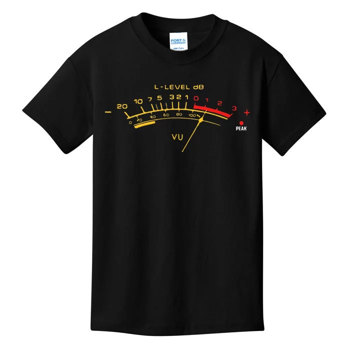 Volume Vu Meter Audio Engineer Recording Fan Kids T-Shirt