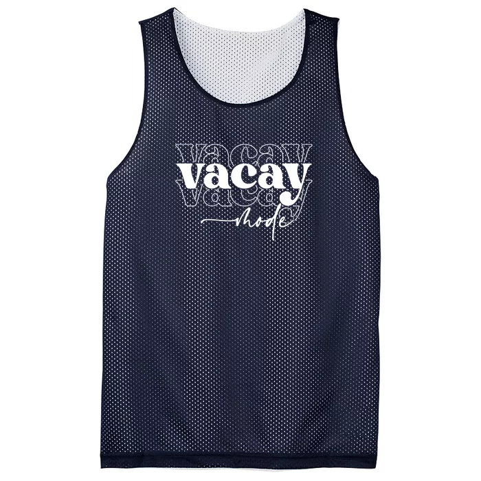 Vacay Vacation Mode On Mesh Reversible Basketball Jersey Tank