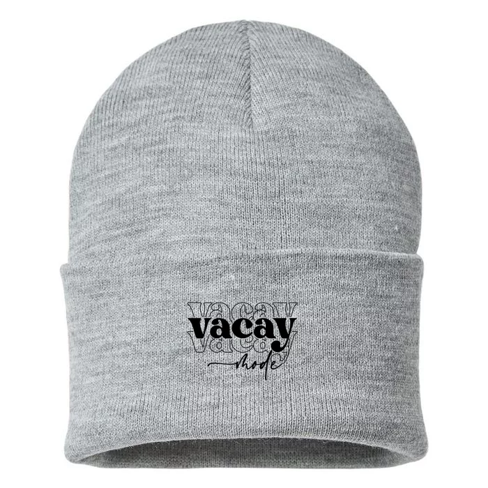 Vacay Vacation Mode On Sustainable Knit Beanie