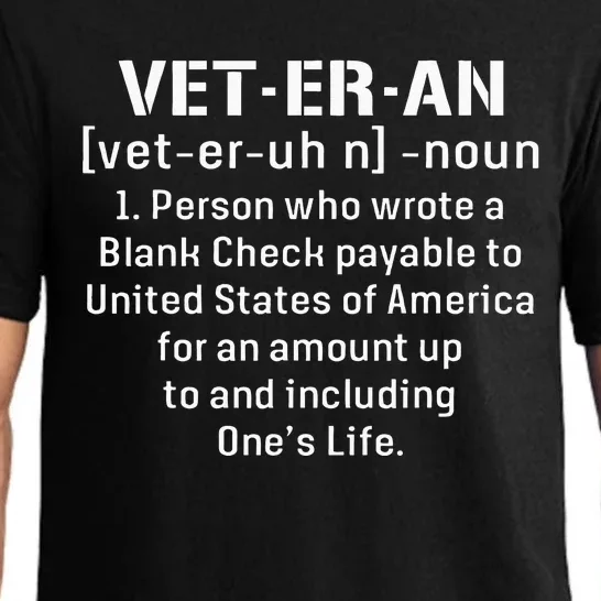 Veteran [veteruh n] noun Pajama Set