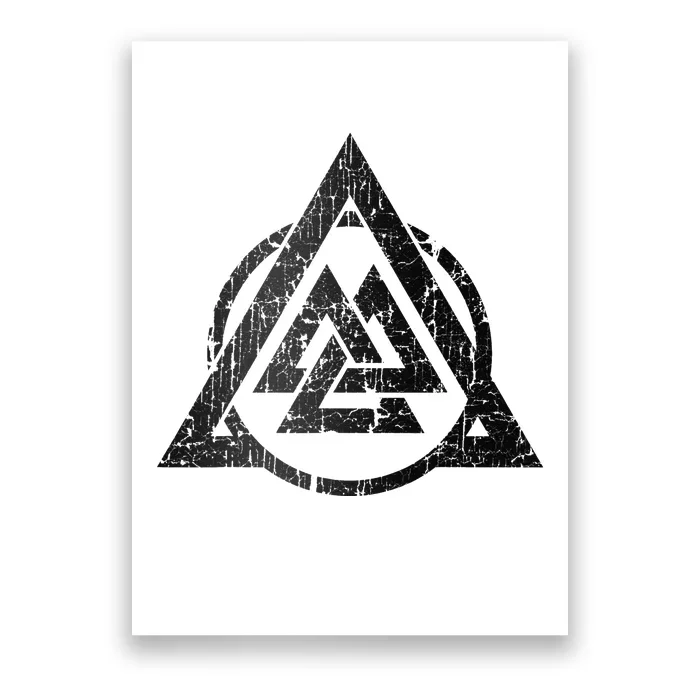 Viking Valknut Norse Pagan Mythology Symbol Poster