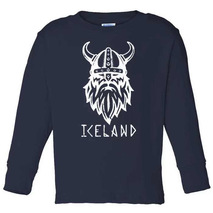 Vintage Viking of Iceland Toddler Long Sleeve Shirt