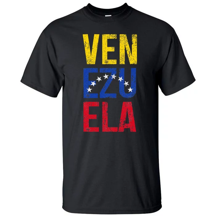 Venezuela Vintage Pride Venezuelan Flag Tall T-Shirt