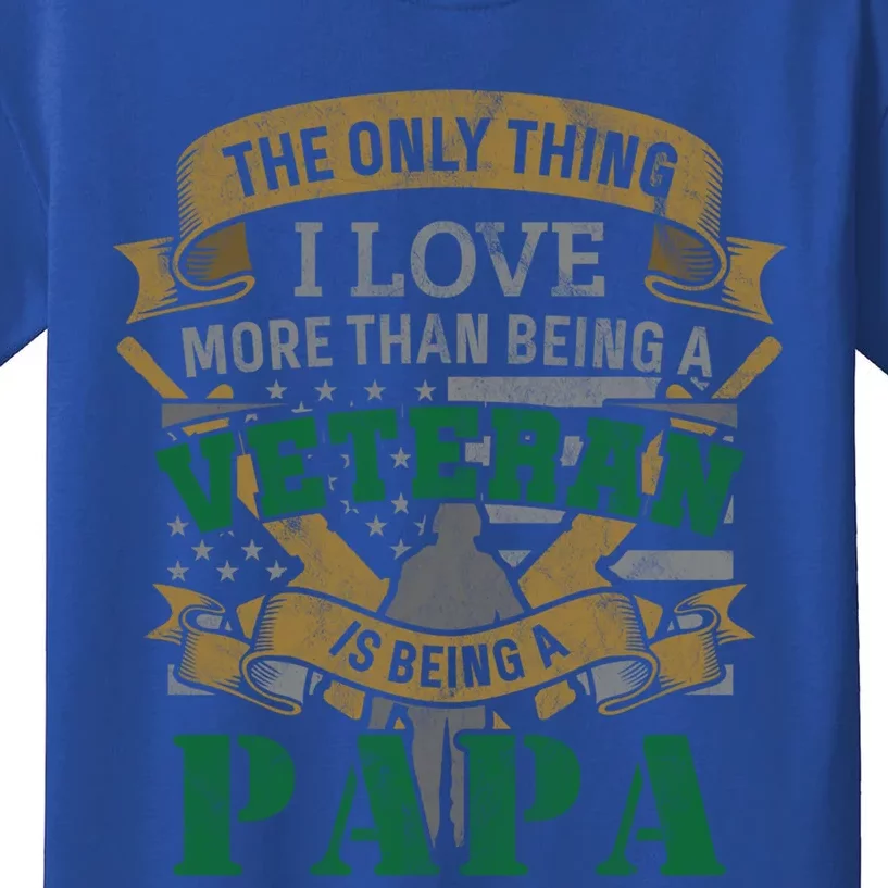 Vietnam Veteran Papa Fathers Day Gift Kids T-Shirt