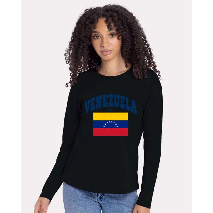 Vintage Venezuela Patriotic Throwback Athletic Meaningful Gift Womens Cotton Relaxed Long Sleeve T-Shirt