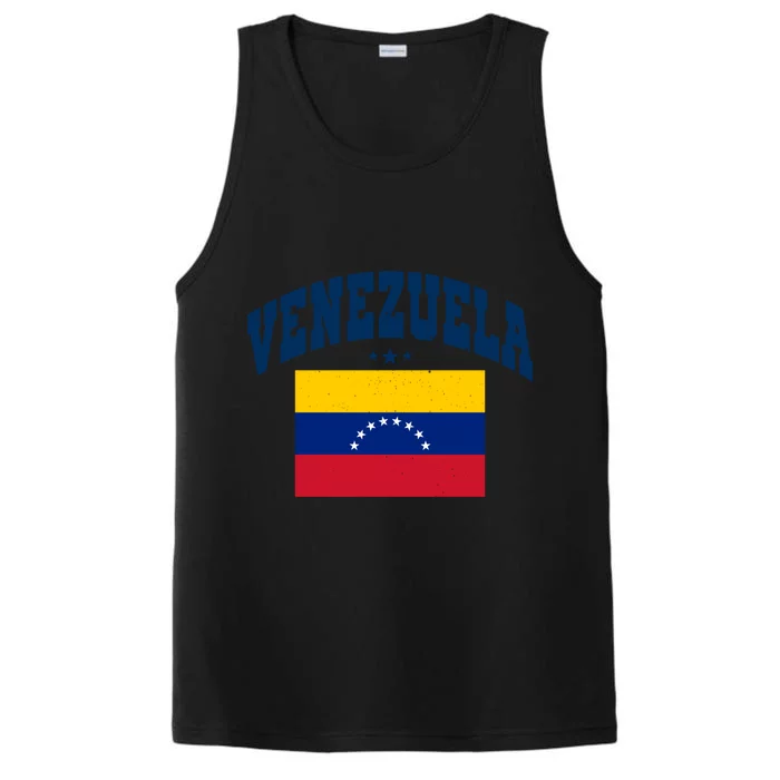 Vintage Venezuela Patriotic Throwback Athletic Meaningful Gift Performance Tank