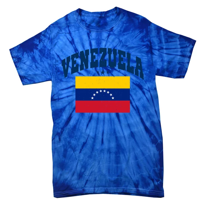 Vintage Venezuela Patriotic Throwback Athletic Meaningful Gift Tie-Dye T-Shirt