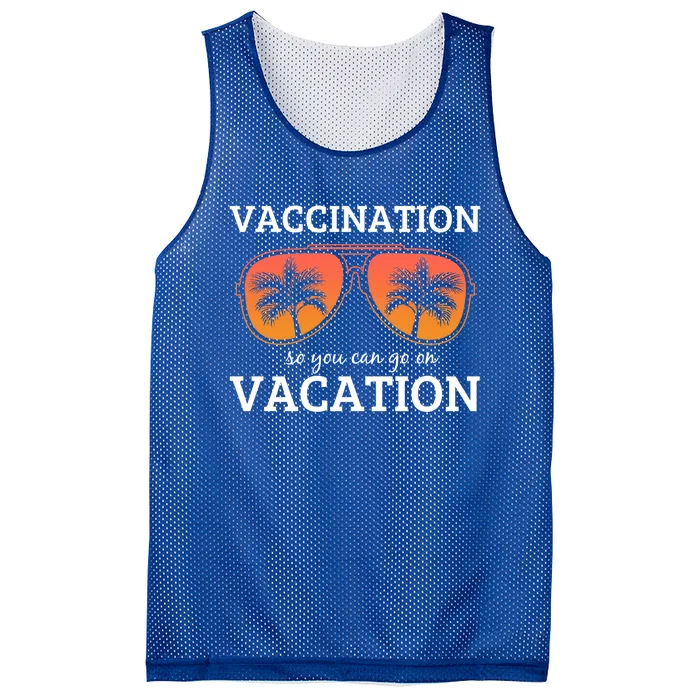 Vacation Vaccination Retro Vintage Oh Hey Vacay Gift Mesh Reversible Basketball Jersey Tank