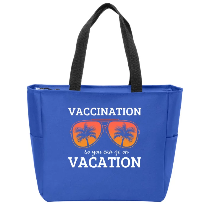 Vacation Vaccination Retro Vintage Oh Hey Vacay Gift Zip Tote Bag