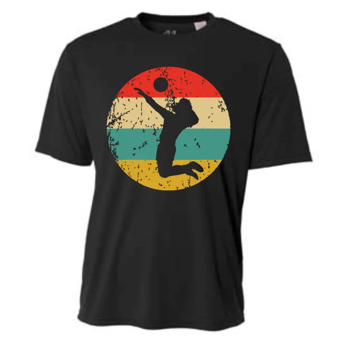 Volleyball Vintage Retro Volleyball Player Cooling Performance Crew T-Shirt