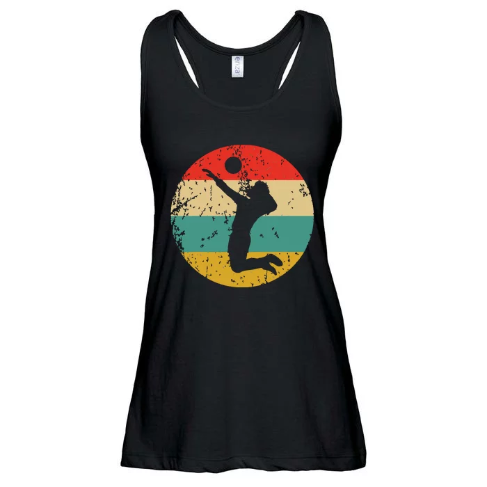 Volleyball Vintage Retro Volleyball Player Ladies Essential Flowy Tank