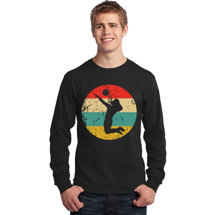 Volleyball Vintage Retro Volleyball Player Tall Long Sleeve T-Shirt